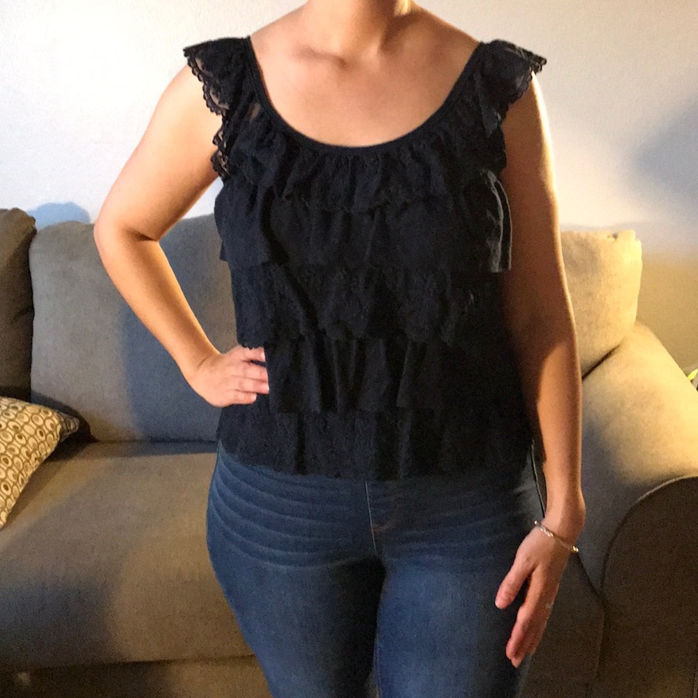 Abercrombie & Fitch top with lace size M
